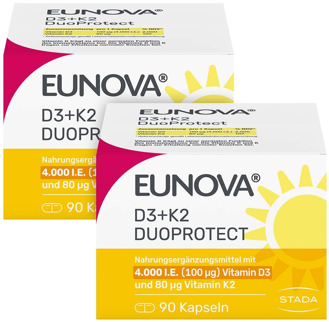 Eunova Duoprotect D3+k2 4000 I.E.-80ug 2 X 90 Kapseln