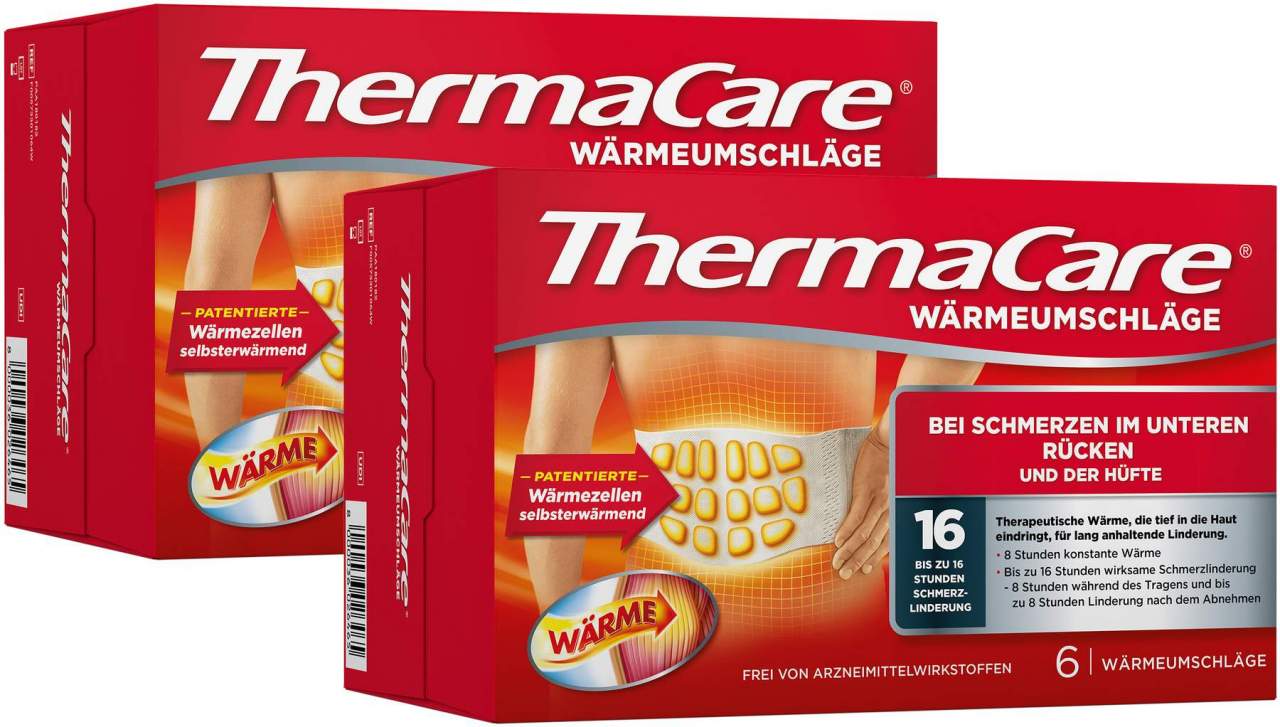 Thermacare Rückenumschläge S-Xl 2 x 6 Stück