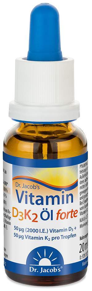 Vitamin D 3 K2 Öl Forte Dr. Jacobs Tropfen 20 ml