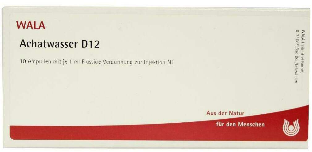 Wala Achatwasser D12 10 X 1 ml Ampullen