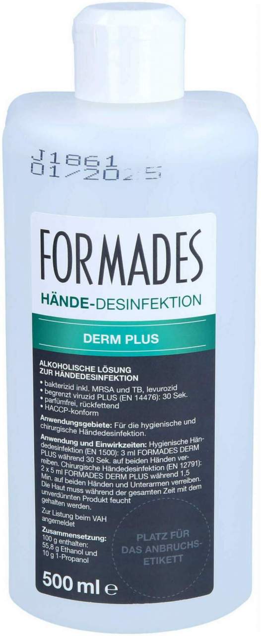 Formades Derm Plus Händedesinfektion 500 ml Spenderflasche