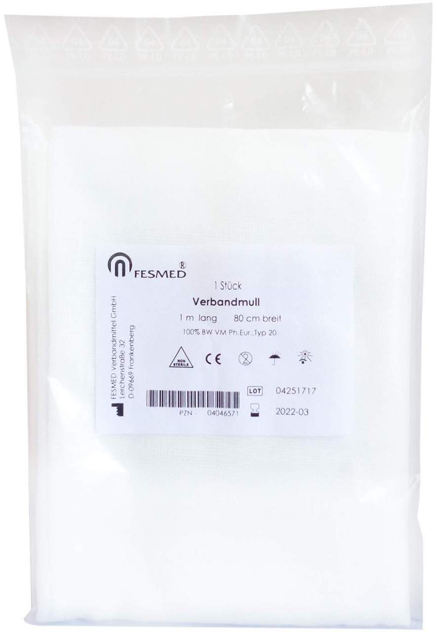Verbandmull Bw 1x0,80m Unsteril