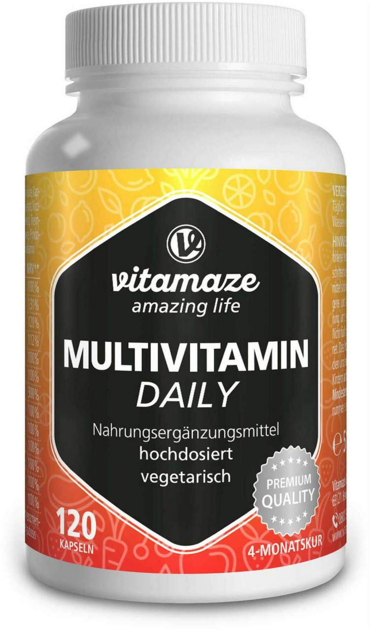 Multivitamin Daily Ohne Jod Vegetarisch Kapseln 120 Stück