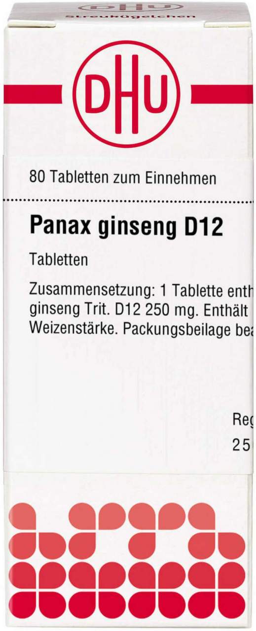 Dhu Panax Ginseng D12 80 Tabletten