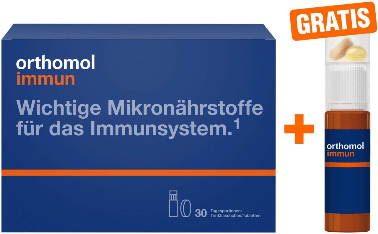 Orthomol immun 2 x 30 Trinkampullen + gratis Orthomol Immun 7 Trinkampullen