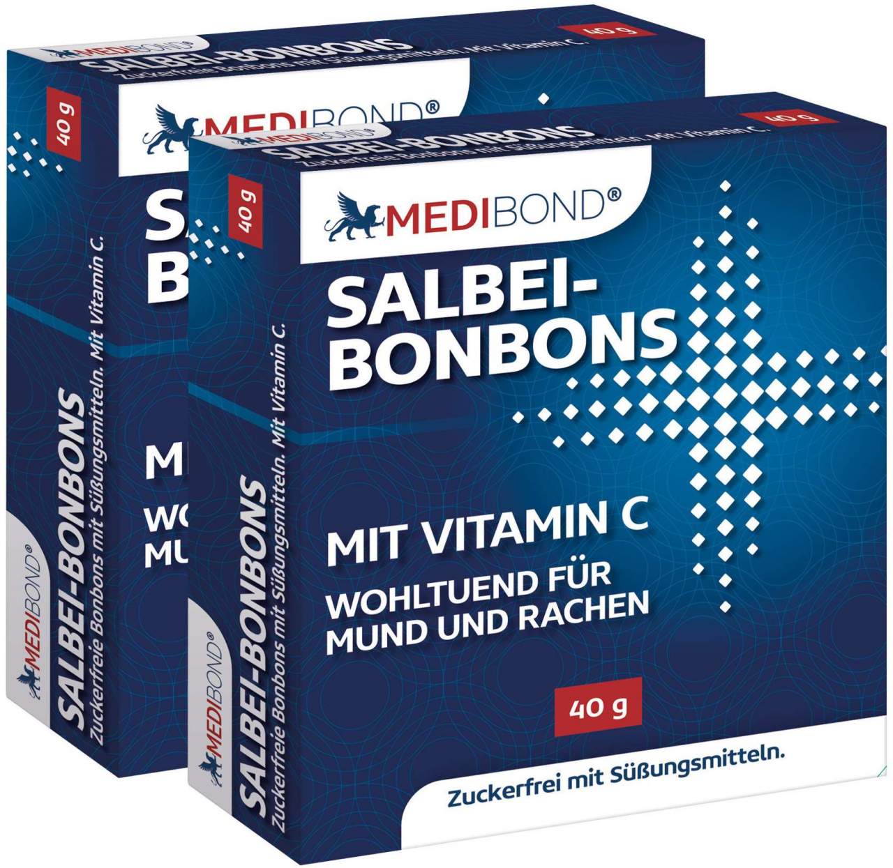 Salbei Bonbons zuckerfrei Medibond 2 x 40 g Bonbons