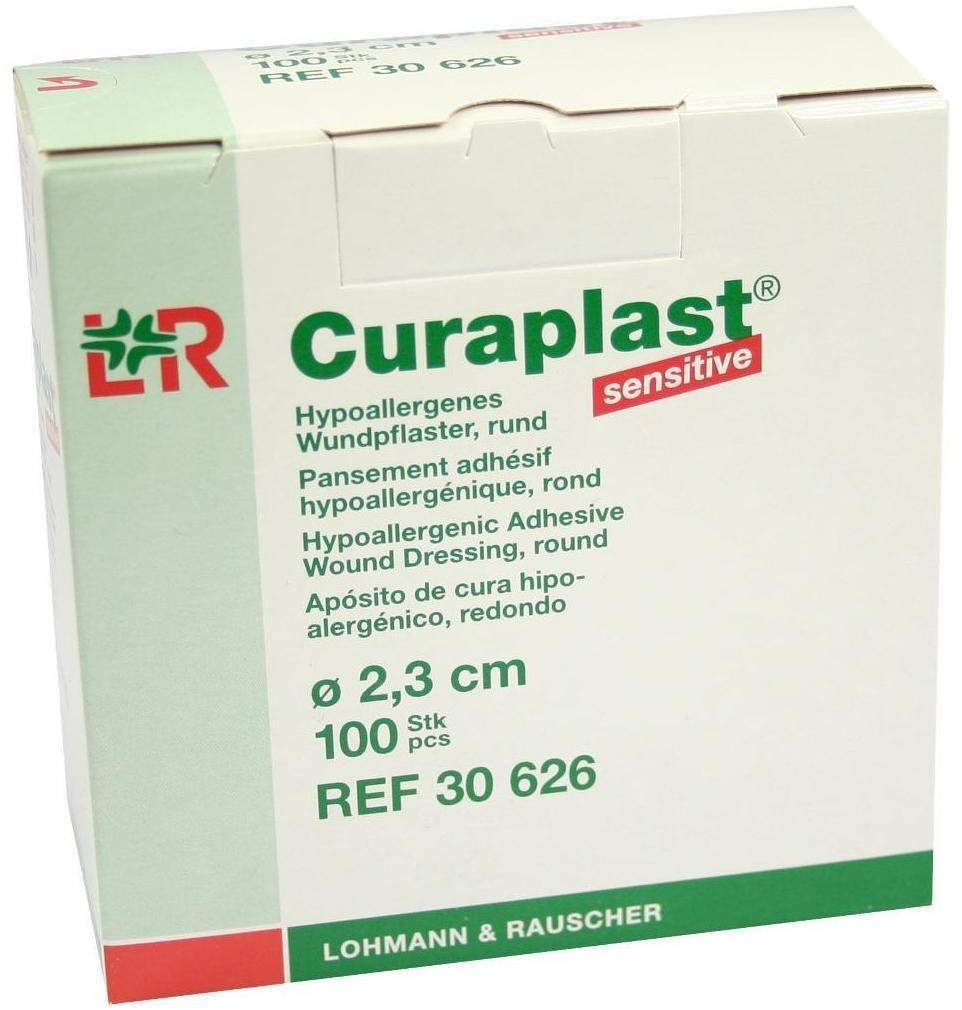 Curaplast 100 Strips Sensitiv Rund 2,3 cm