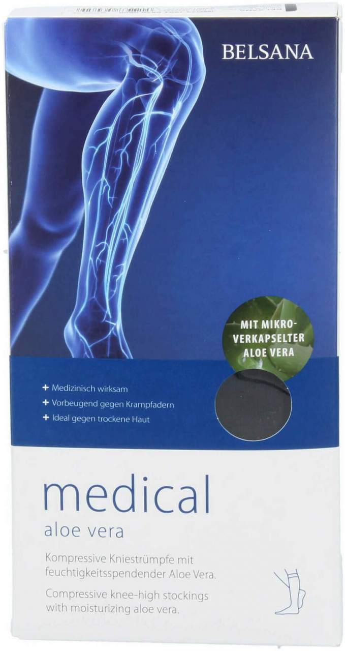 Belsana Med Aloe Ad Gr.S Gr. 39-41 Schwarz 2 Stück