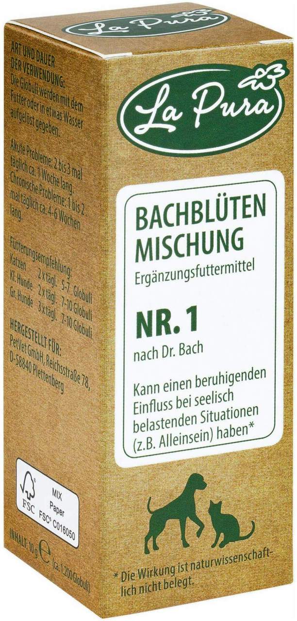 Lapura Bachblütenmischung Nr.1 Globuli Für Hunde Katzen 10g