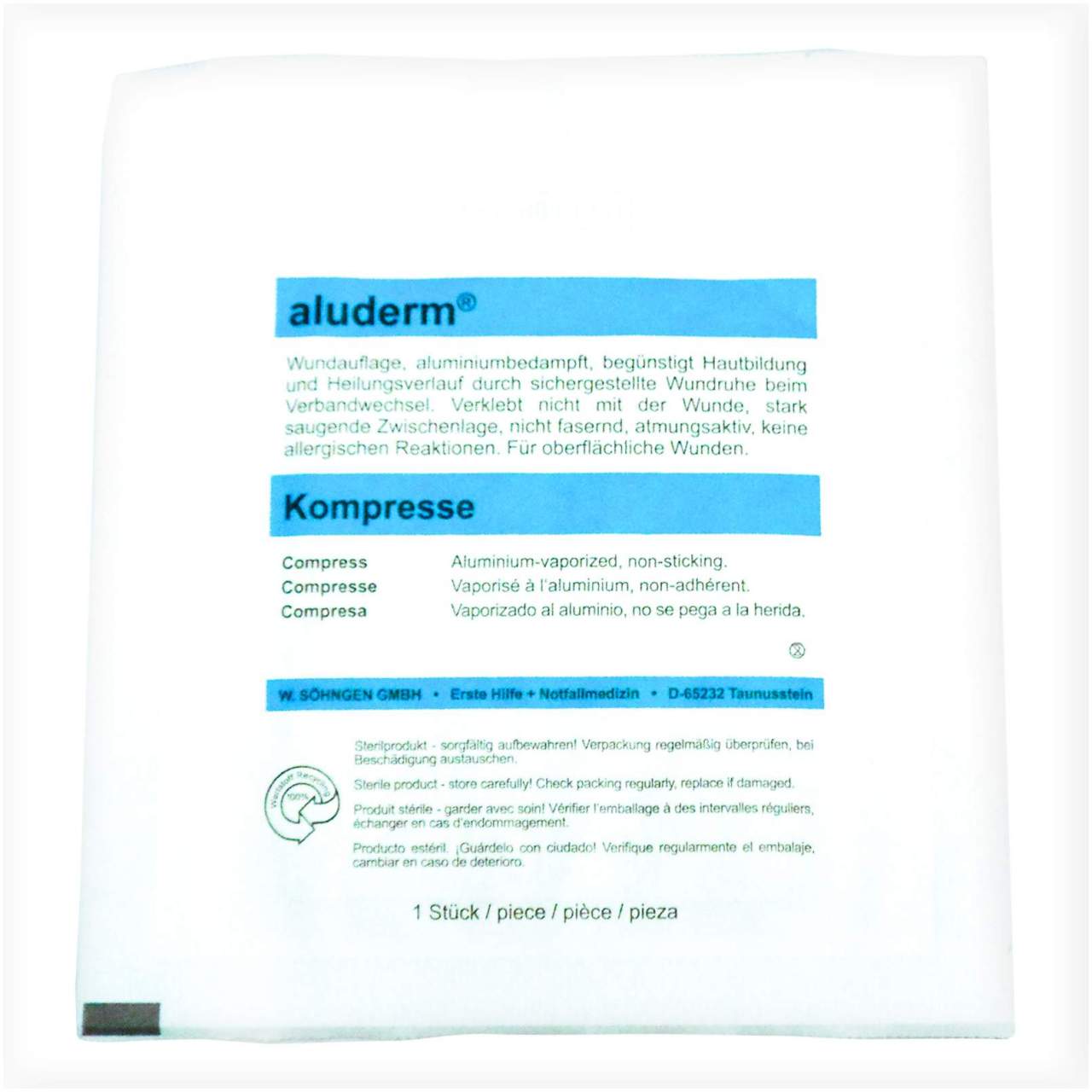 Aluderm Kompressen 7,5 X 7,5 cm 1 Kompresse