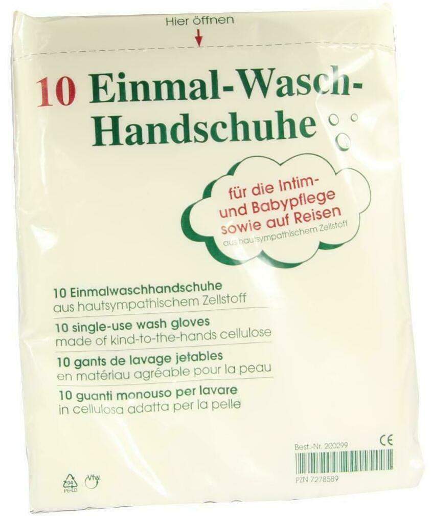 Einmal Waschhandschuhe 10 Stück
