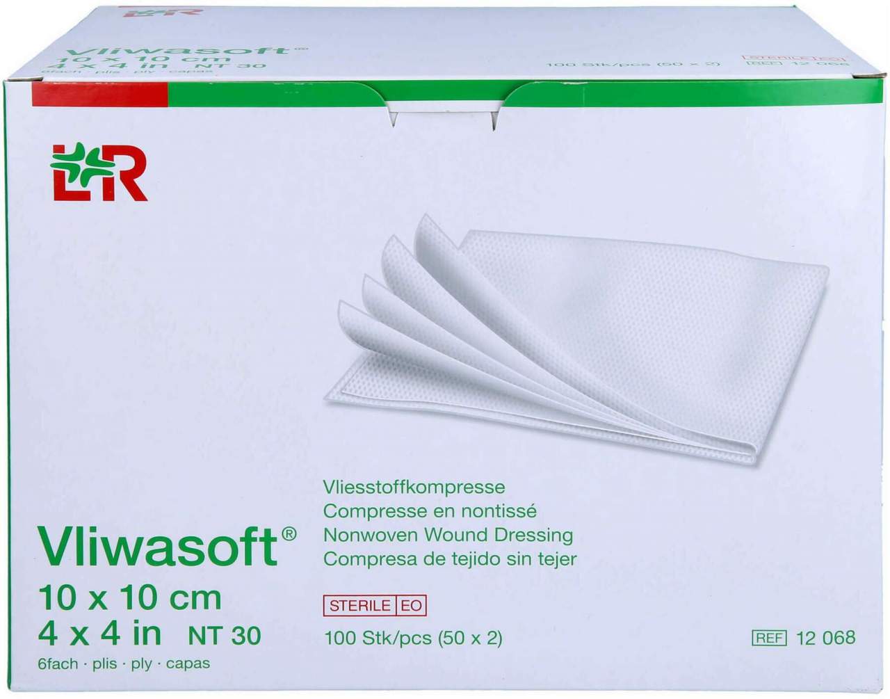 Vliwasoft 10 X 10 cm Steril 6lagig 50 X 2 Kompressen