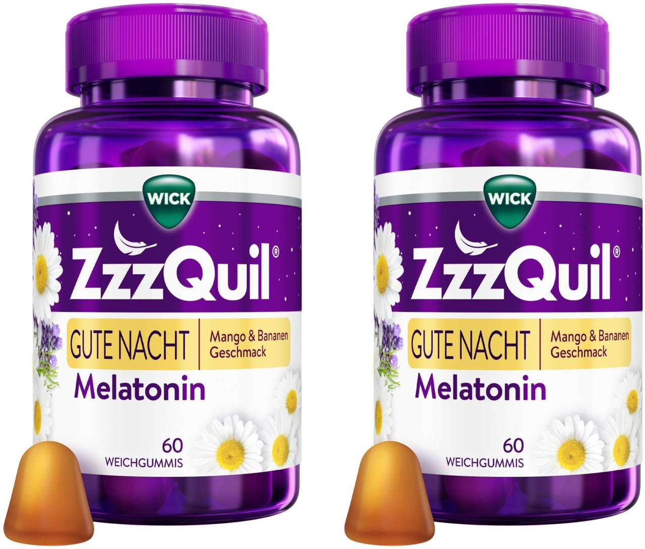 Wick ZzzQuil Gute Nacht Mango & Banane 2 x 60 Stück