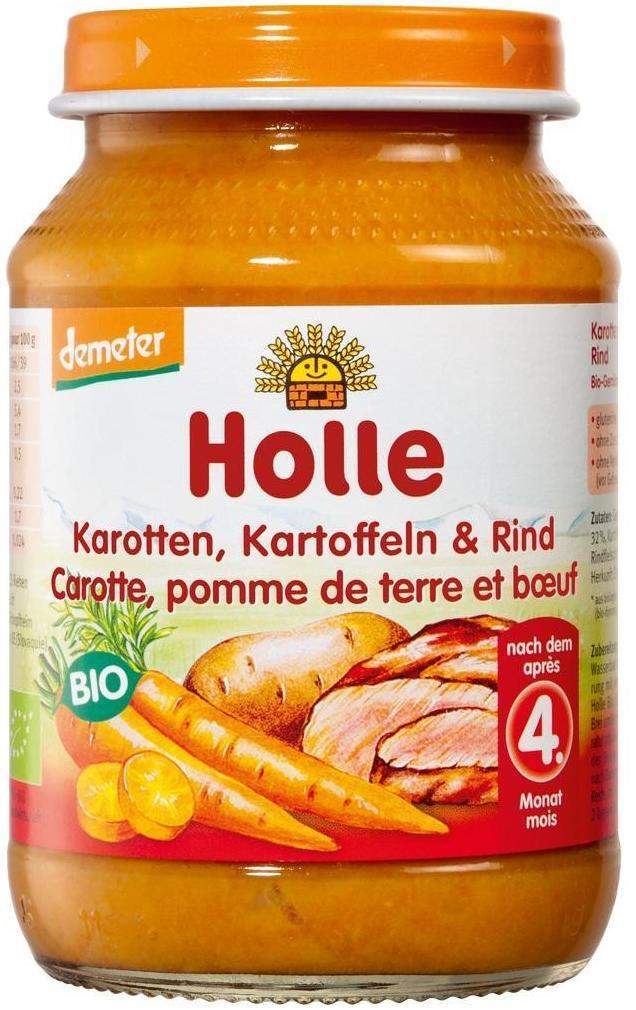Holle Karotten Kartoffeln und Rind 190 G Brei