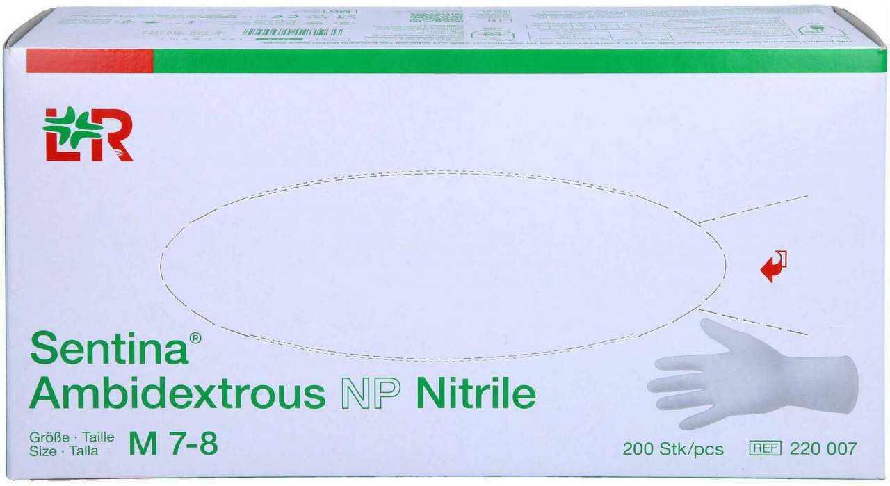 Sentina Ambidextrous Nitrile U-Hands.Unsteril Gr.M 200 Stück