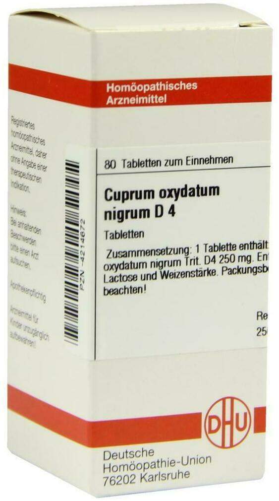 Dhu Cuprum Oxydatum Nigrum D4 80 Tabletten