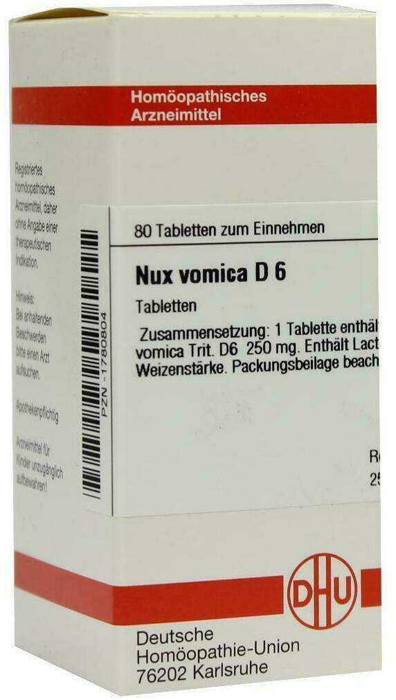 Dhu Nux Vomica D6 80 Tabletten