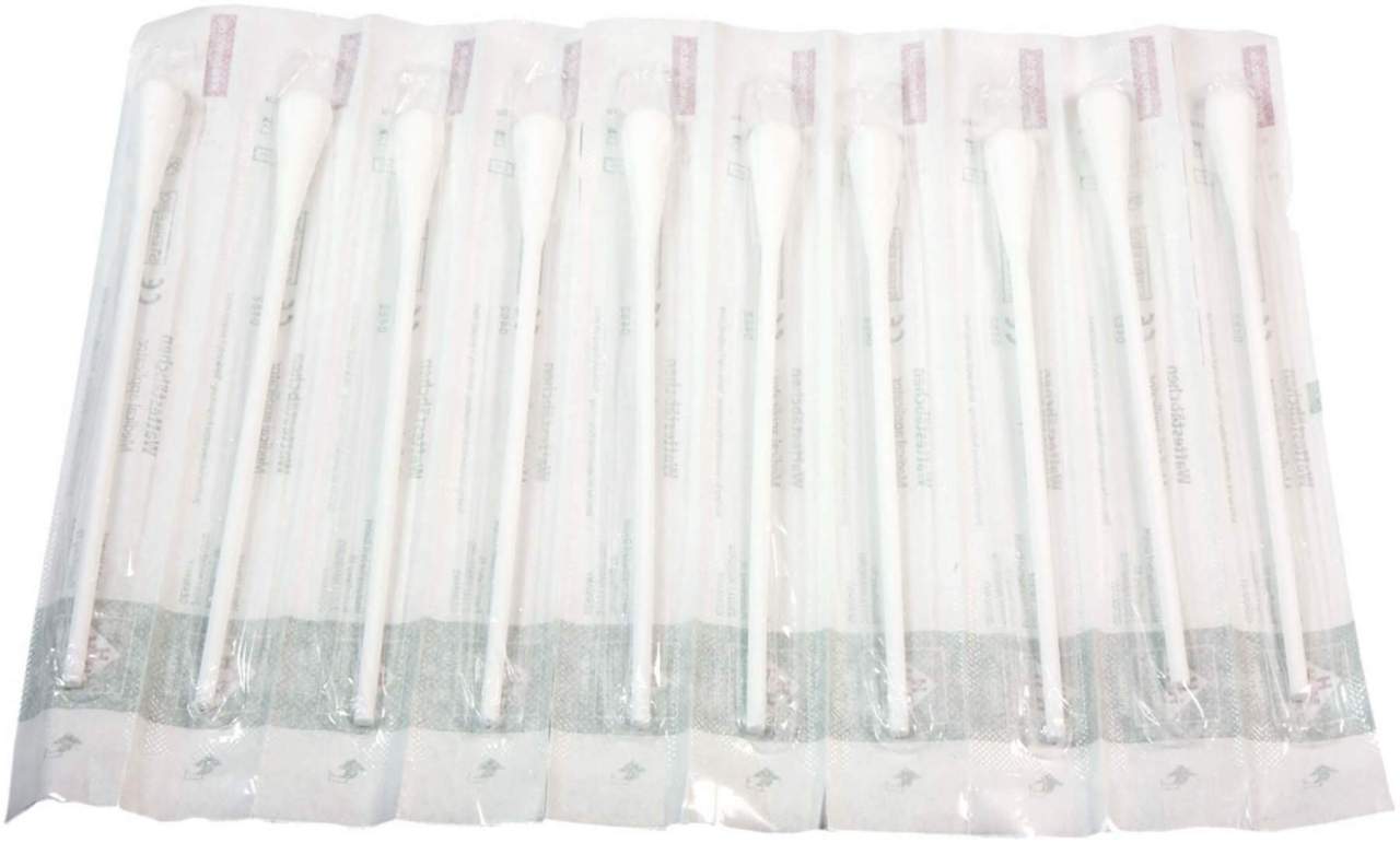 Wattestäbchen Kunststoff Großer Kopf 15 cm Steril 10 X 1 Stück