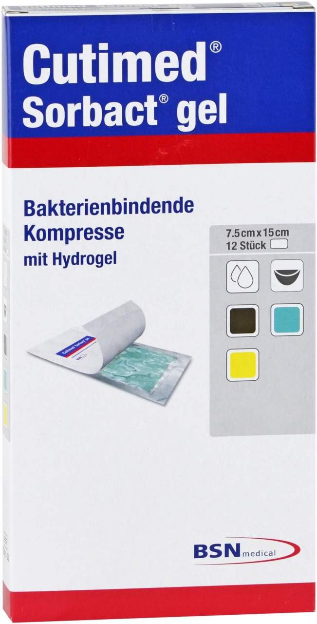 Cutimed Sorbact Gel Kompressen 7,5x15 cm