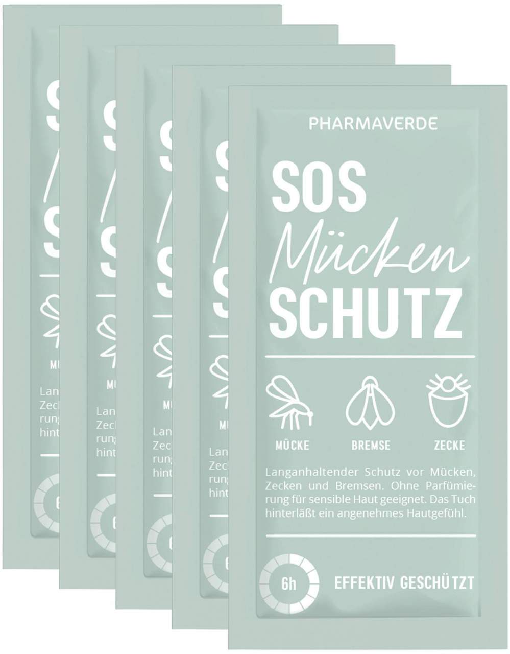 Pharmaverde SOS Mückenschutztücher 5 Stück