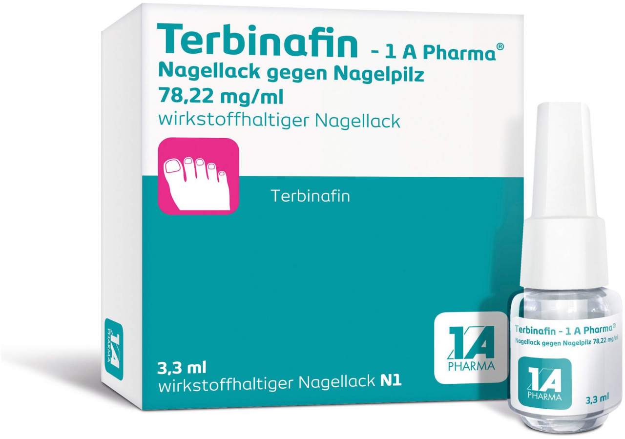 Terbinafin 1A Pharma Nagellack gegen Nagelpilz 3,3 ml