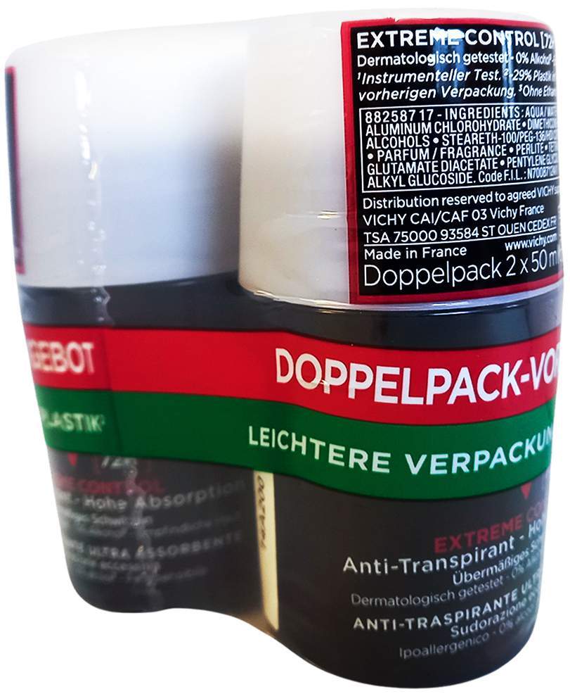 Vichy Homme Deo Roll-on Antitranspirant 2 x 50 ml - Anti Transpirant