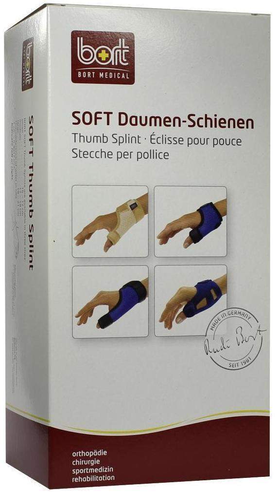 Bort Soft Daumenschiene Lang Medium Schwarz