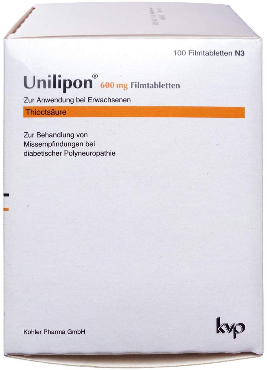 Unilipon 600 mg 100 Filmtabletten