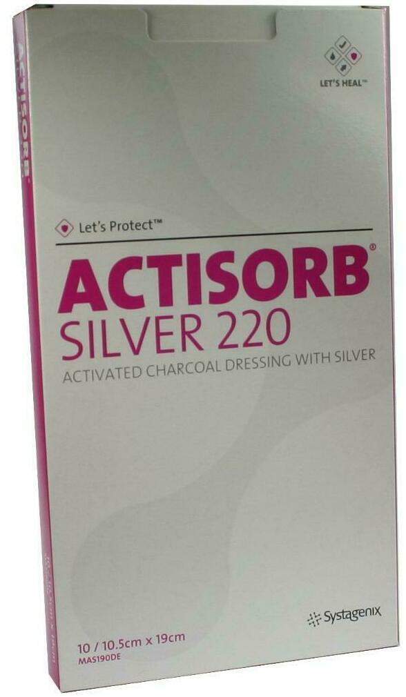 Actisorb 220 Silver 19x10,5cm Steril Kompressen