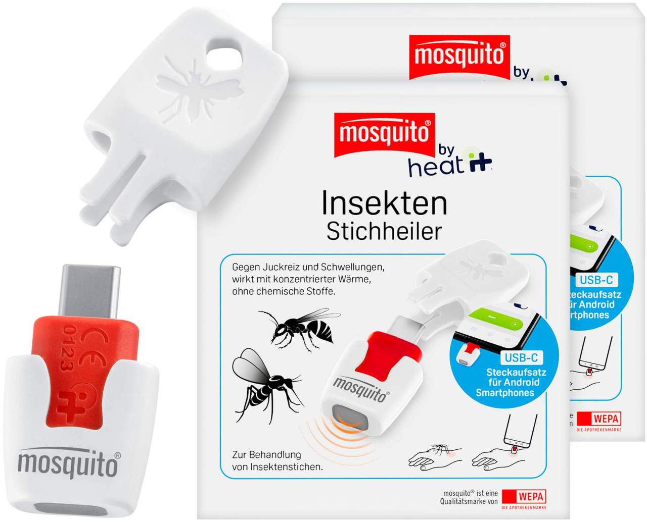 Mosquito heat it USB-C Insekten Stichheiler 2 x 1 Stück