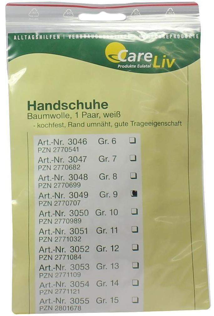 Handschuhe Baumwolle Gr. 9 1 Paar