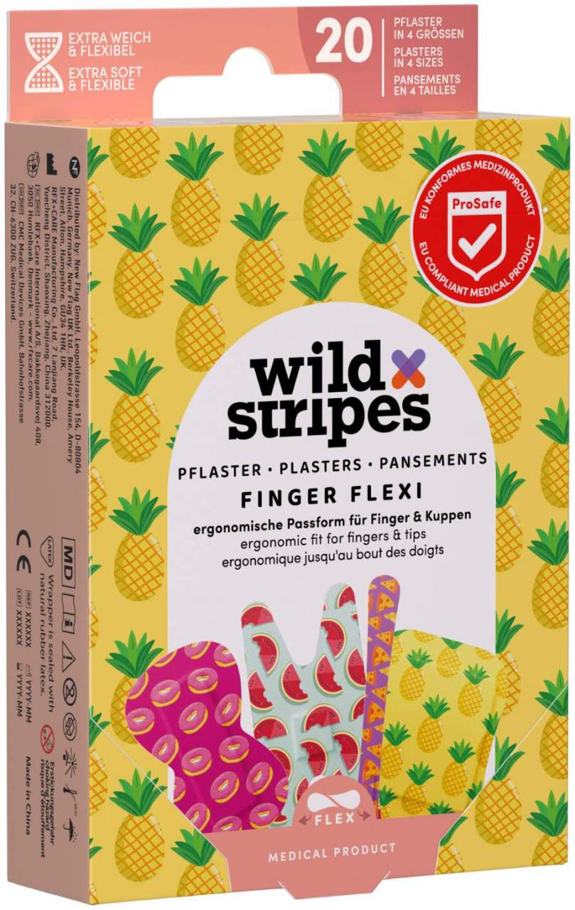 Wild Stripes Finger Flexi Pflaster Food Edition 20 Stück