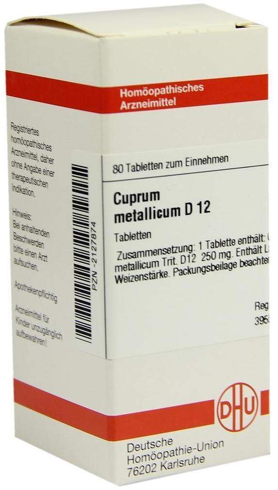 Dhu Cuprum Metallicum D12 80 Tabletten