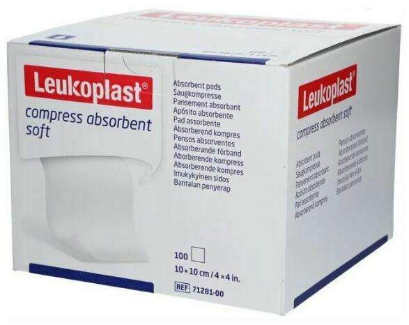 Leukoplast Compress Absorbent Soft Unsteril 10 X 10 cm 100 Stück