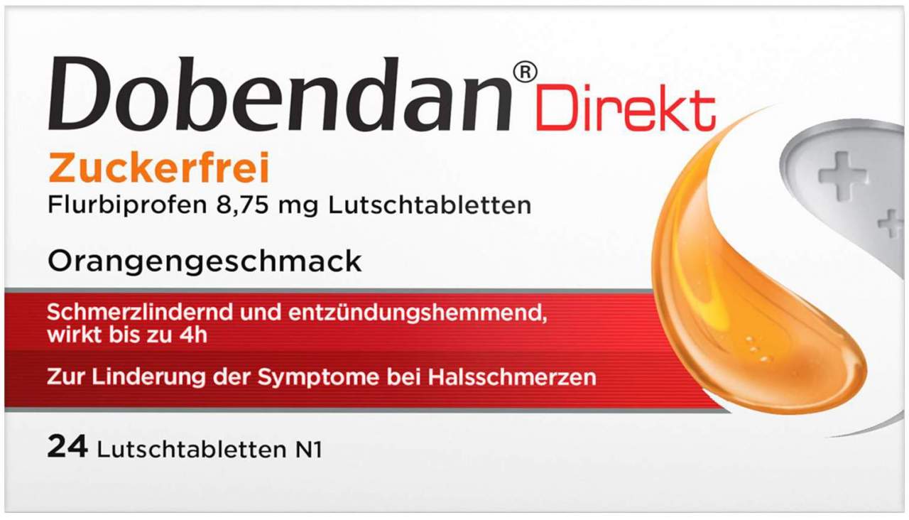 Dobendan Direkt zuckerfrei Flurbiprofen 8,75 mg 24 Lutschtabletten