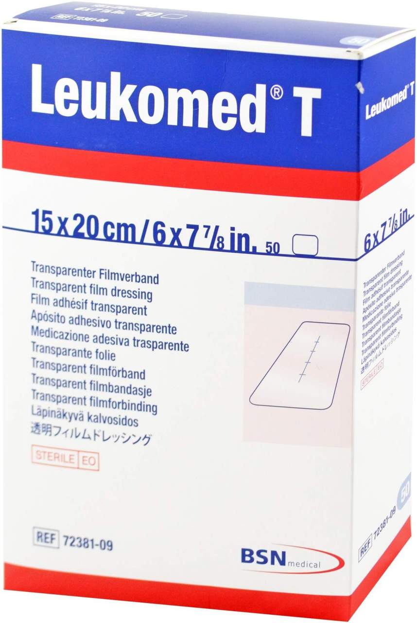 Leukomed 50 Transparente Sterile Pflaster 15 X 20 cm