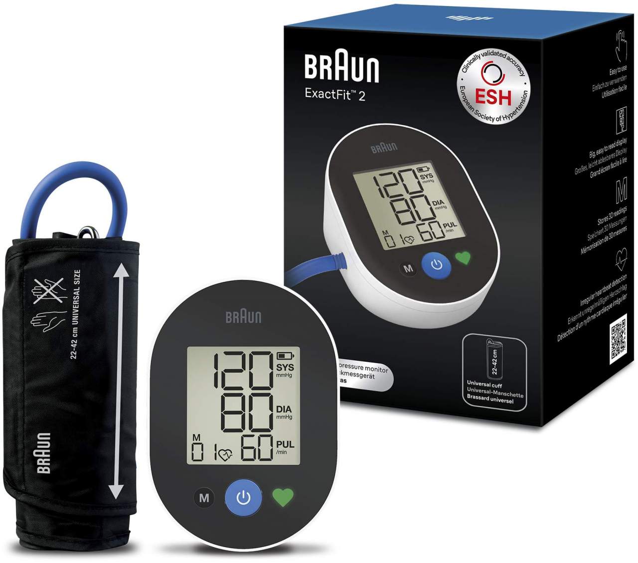 Braun ExactFit 2 Oberarm Blutdruckmessgerät 1 Stück
