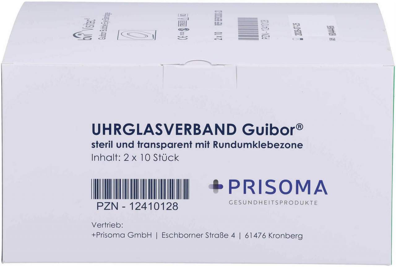 Uhrglasverband Guibor Steril Transparent 20 Verbände