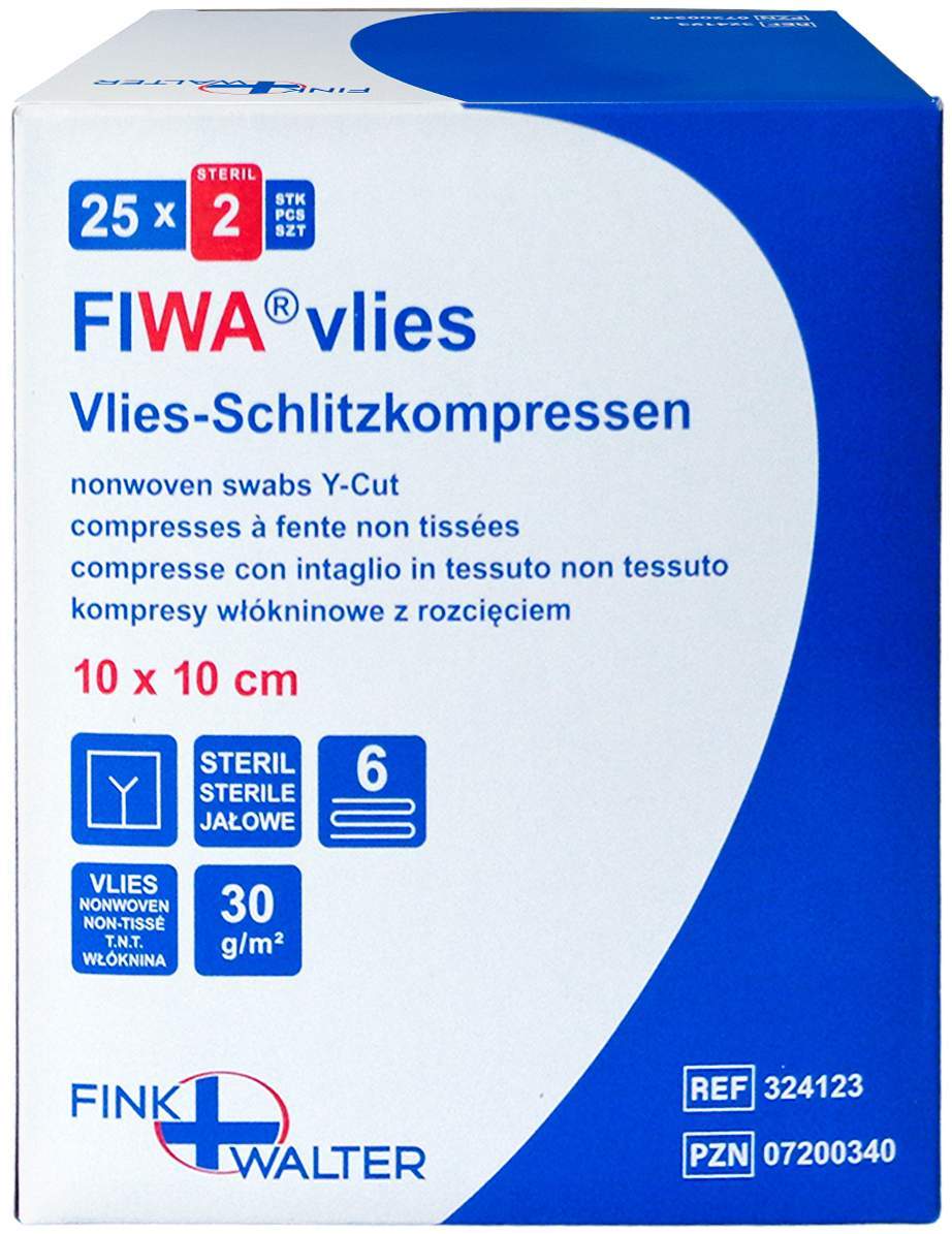 Vlies-Schlitzkompressen Steril 10x10 cm 6fach