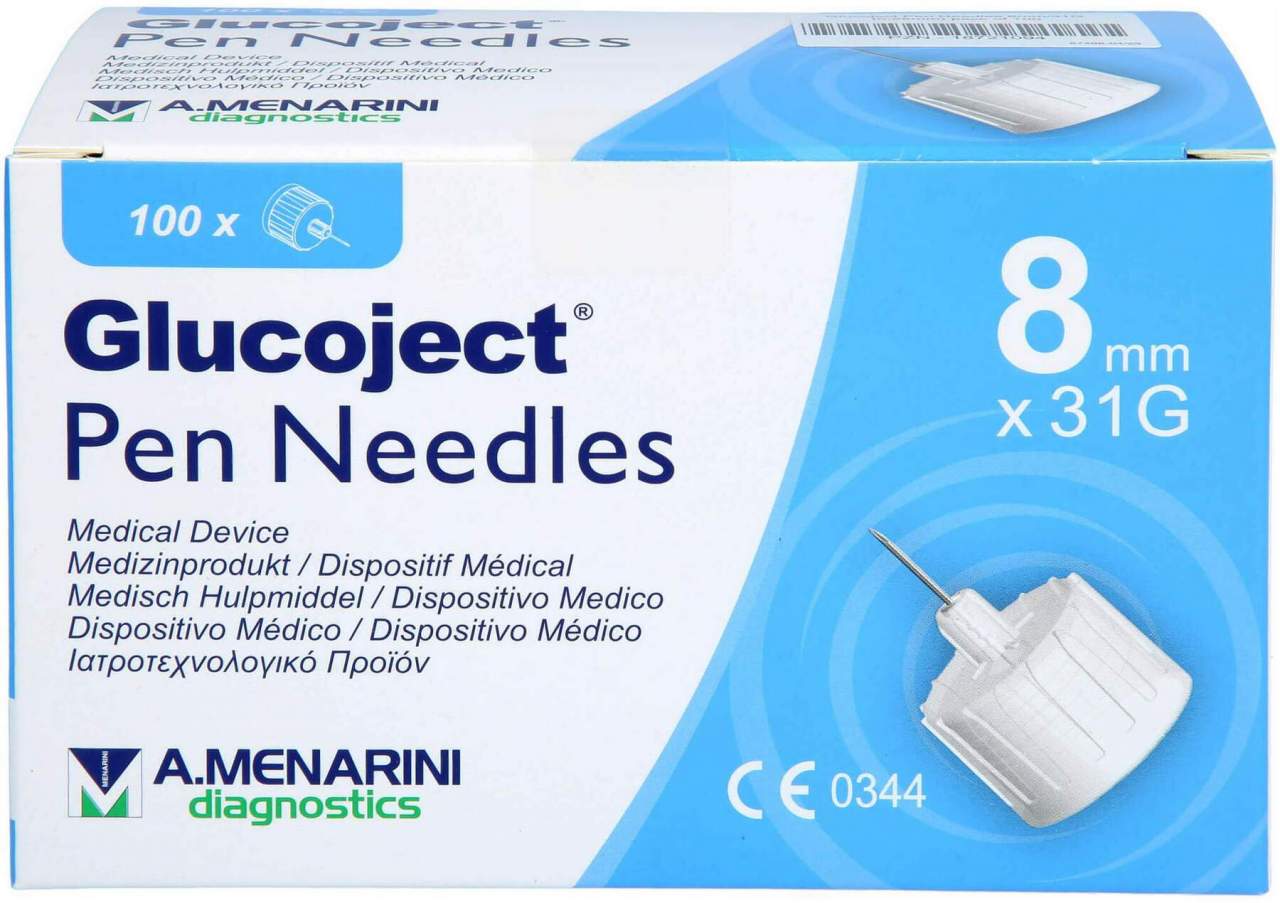 Glucoject Pen-Nadeln 31 Gx8 mm 0,25 mm