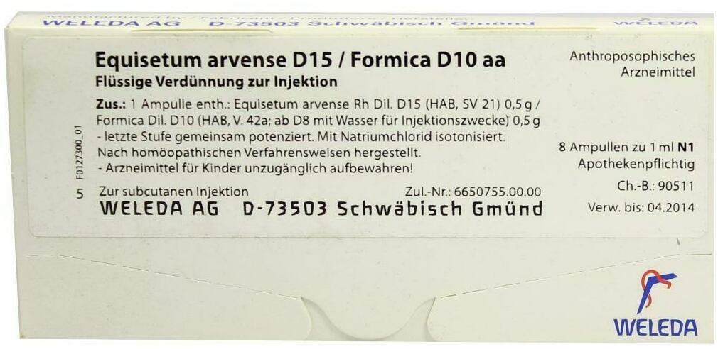 Equisetum Arvense D 15 - Formica D 10 Aa Ampullen