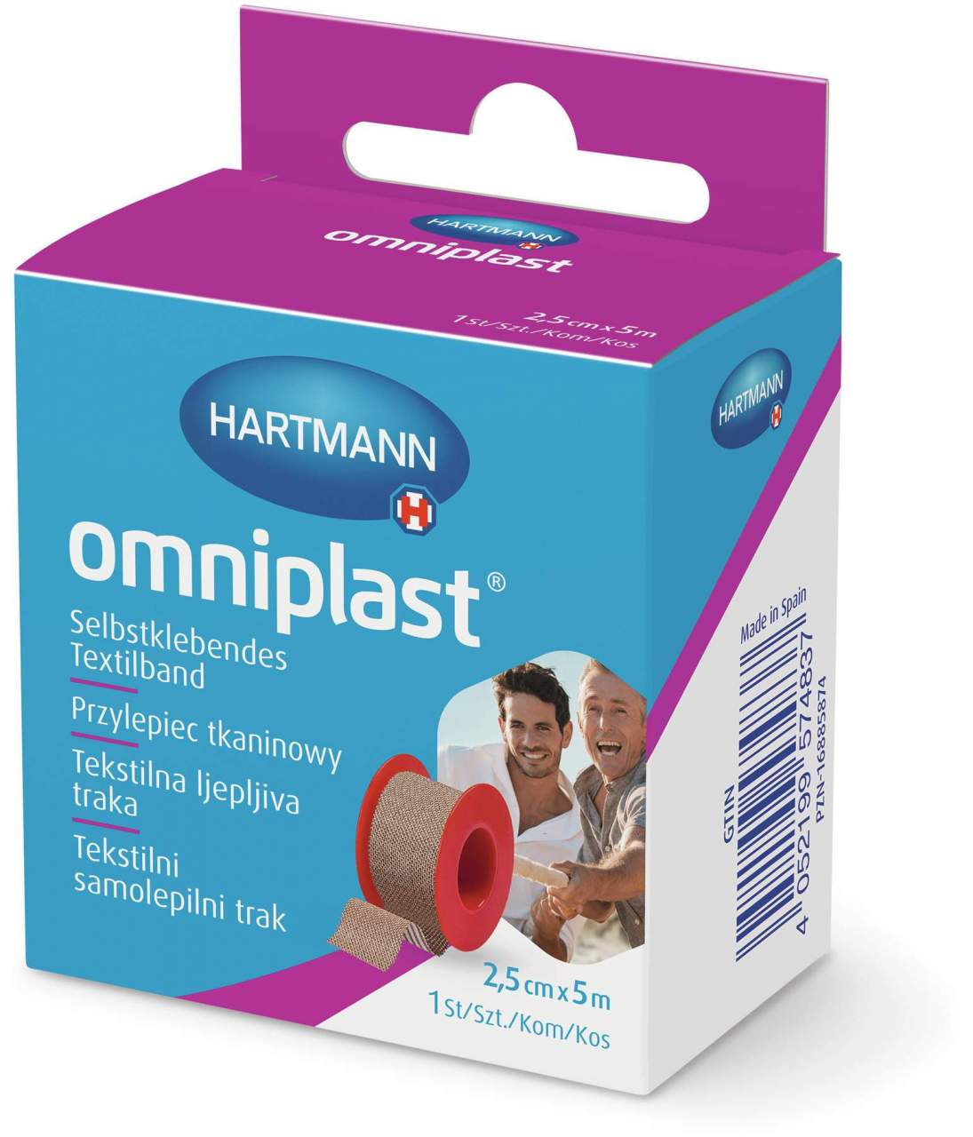 Omniplast Selbstklebendes Textilband 2,5 cm X 5 cm