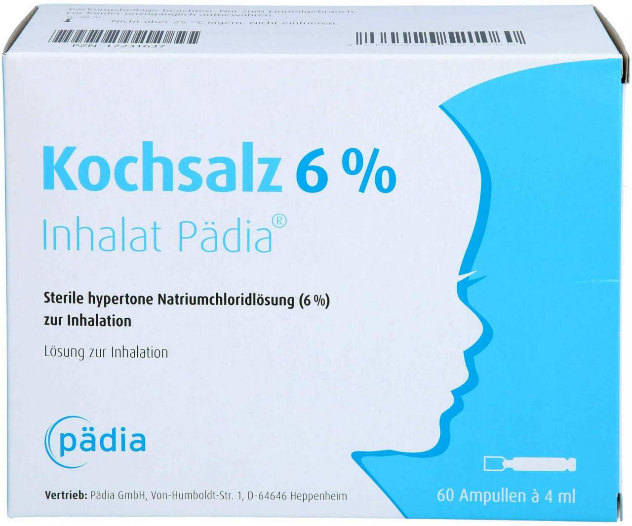 Kochsalz 6% Inhalat Pädia Ampullen 60 Stück