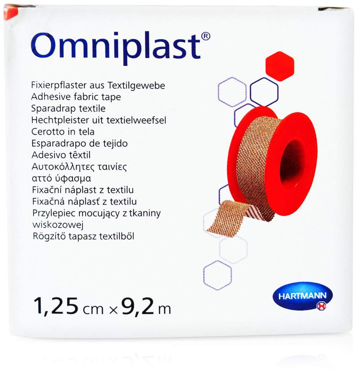 Omniplast Fixierpflaster Textilgewebe 1,25 cm X 9,2 M 1 Pflaster