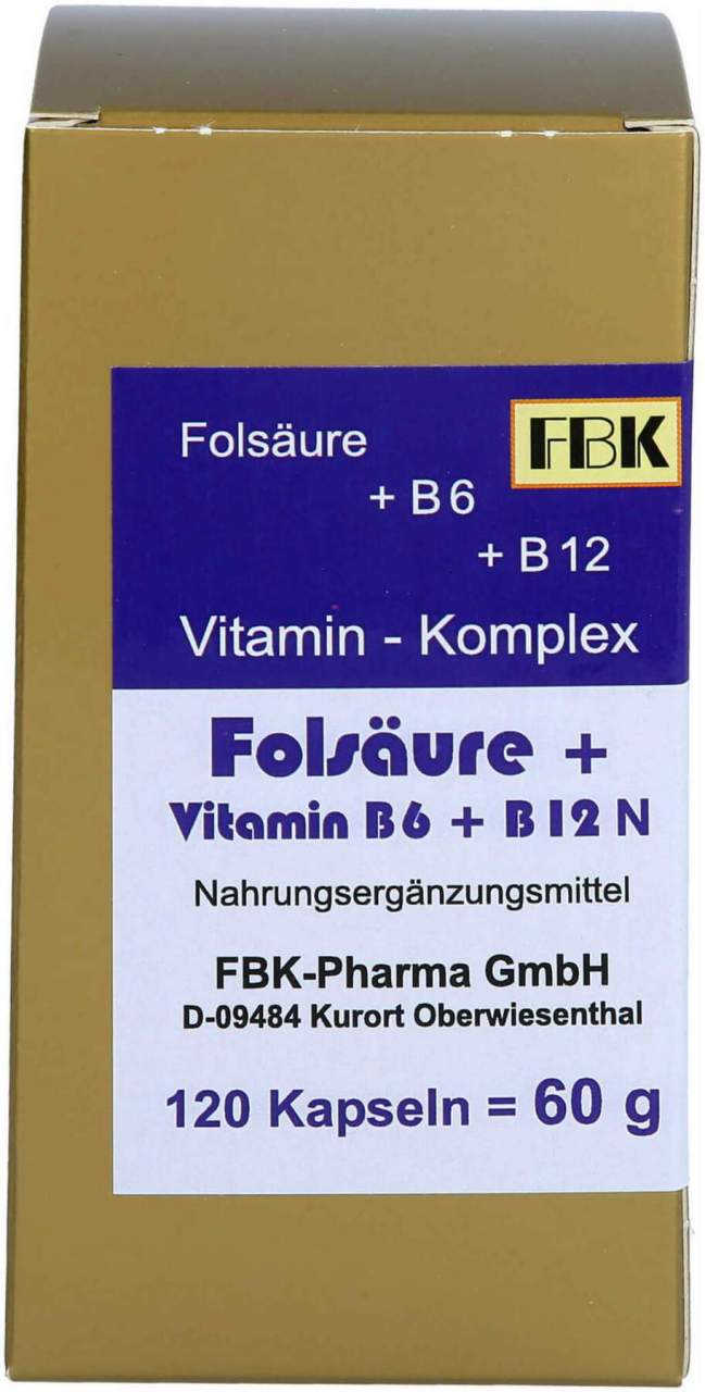 Folsäure+vitamin B6+b12 Komplex N Kapseln 10 Stück