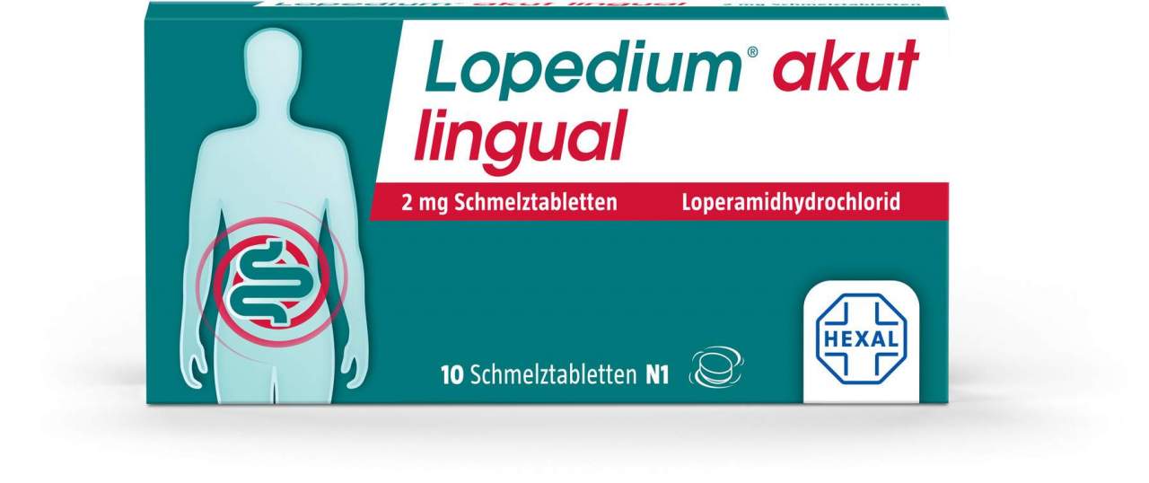 Lopedium akut lingual 2 mg Schmelztabletten 10 Stück