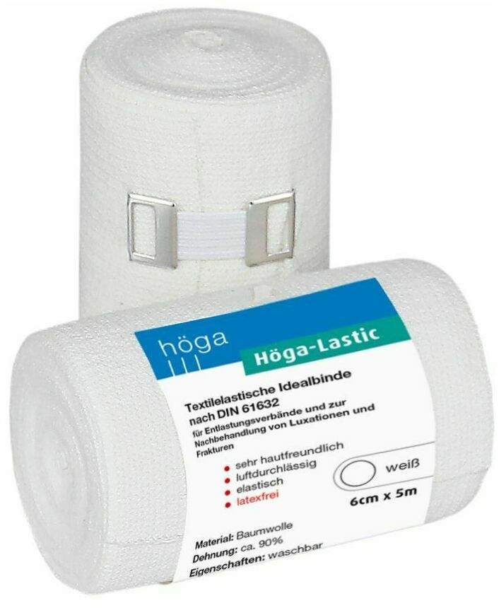 Höga Lastic Idealbinde 6cm X 5m Mit Cellophan