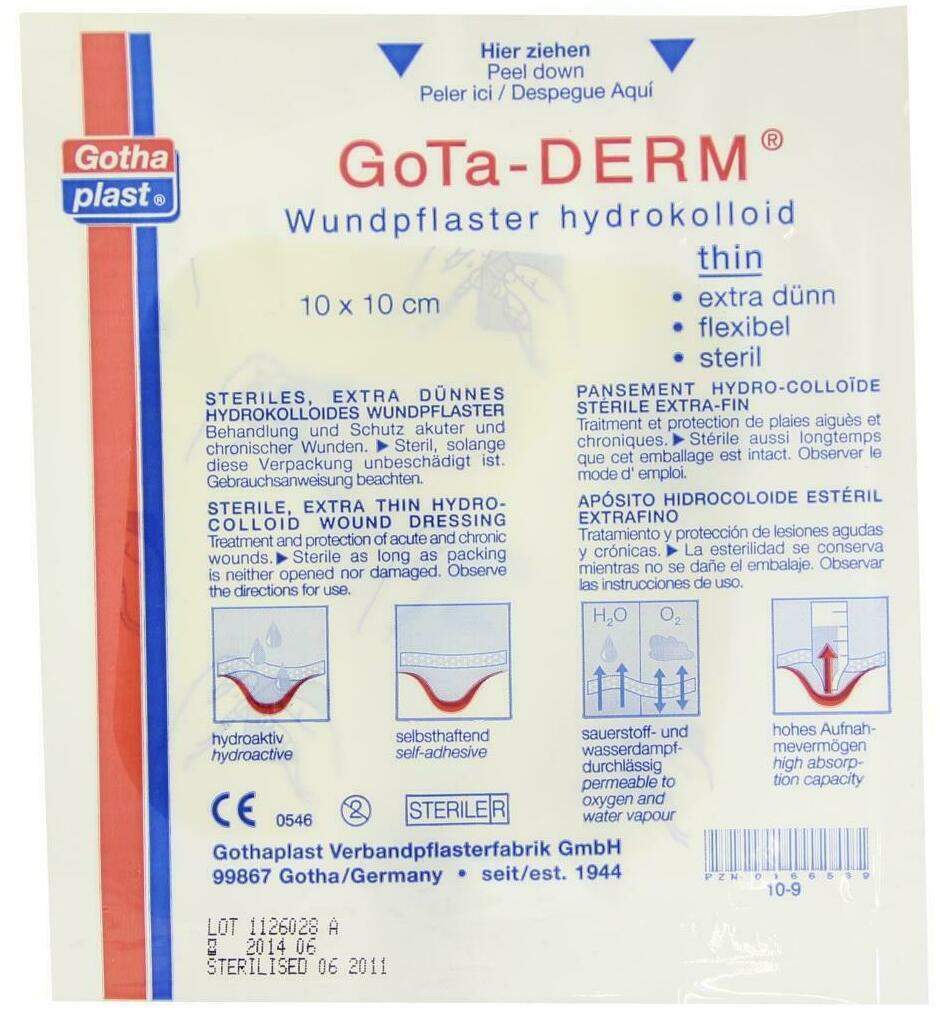 Gotha Derm Hydrokolloid 10 X 10 cm 1 Pflaster