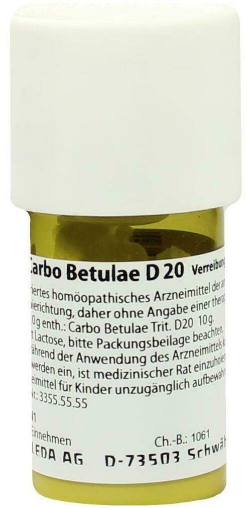 Weleda Carbo Betulae D20 20 G Trituration