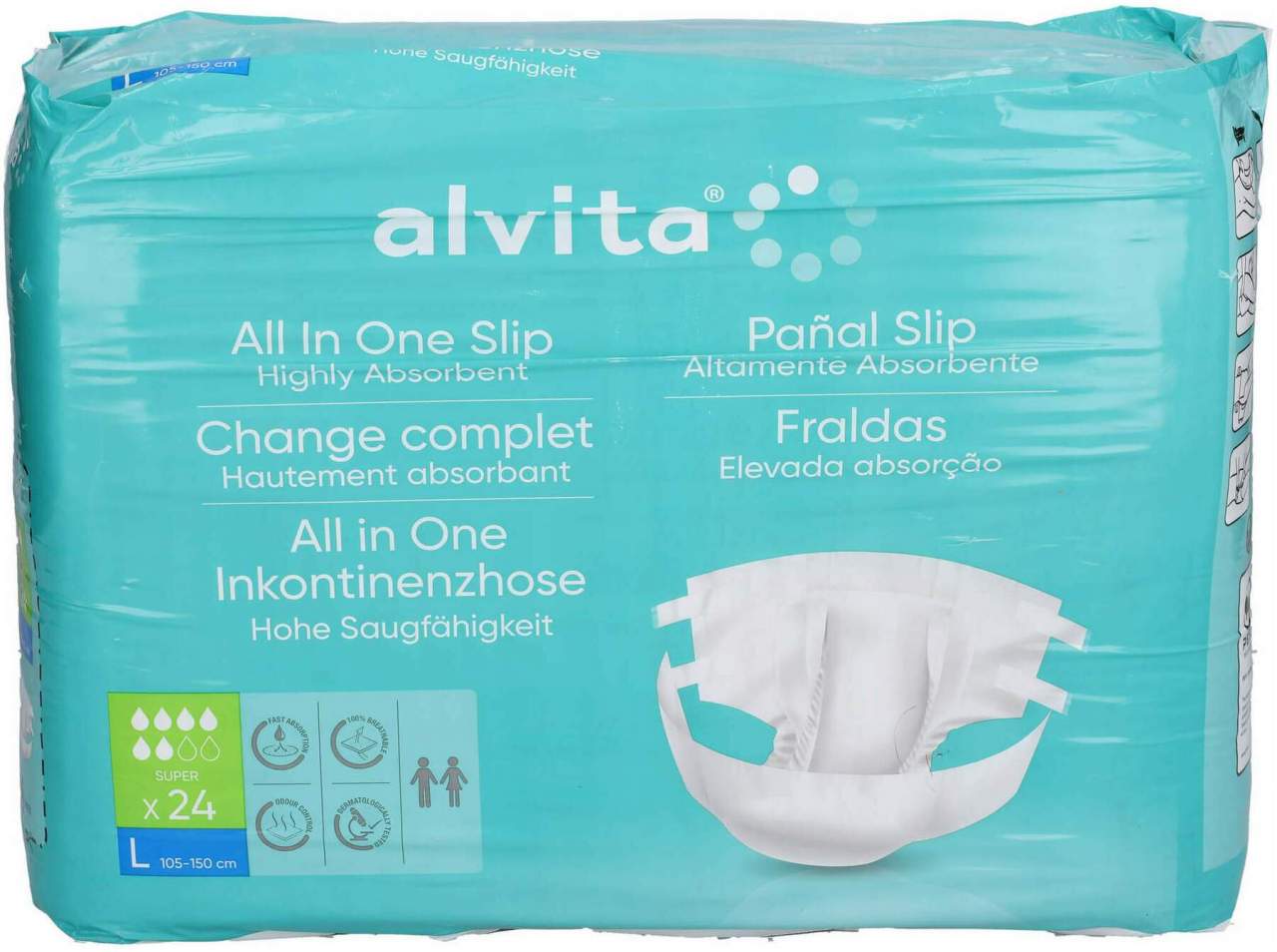 Alvita All-In-One Inkontinenzhose Super Large Tag